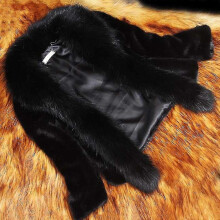 (XL, Black) Women's Luxurious Style Jacket Faux Fur Plush Short Coat For Winter
