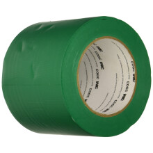 3M 3903 Vinyl Duct Tape Roll - 4 in. x 150 ft. Green, Moisture, Chemical Resistant, Rubber Adhesive Tape with Embossed Vinyl Backing.