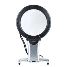 Lighted magnifying glass neck wearable handheld desktop