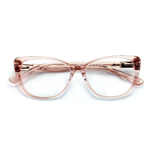 Women's acetate cat-eye reading glasses gold accent