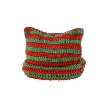 (Red Green) Crochet Cat Beanie For Women - Vintage Grunge Accessories Slouchy Hat-yvan