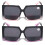 Women's oversized square bifocal reading sunglasses +2.75, 2