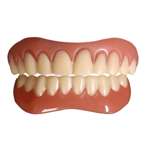 Silicone False Teeth Upper and Lower Dentures Set