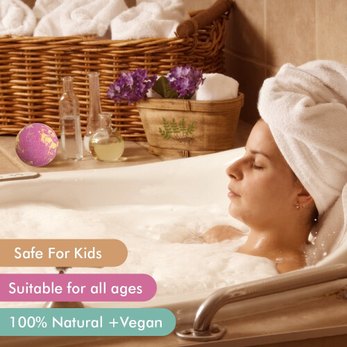 Handmade Bath Bombs Set Natural Shea Butter Essential Oils 2