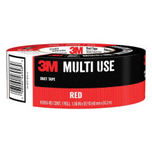 3M Red Duct Tape 3955-RD, 1.88 in x 55 yd (48 mm x 50.2 m), 9 rls/cs