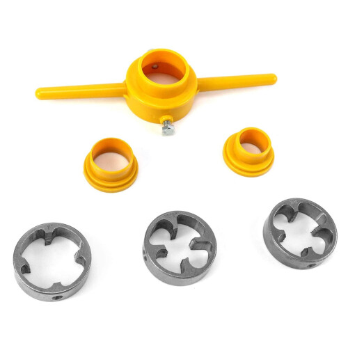 Tap and Die Set for PVC Pipe Threading 6-Piece 1