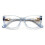 Women's acetate cat-eye reading glasses gold accent 1