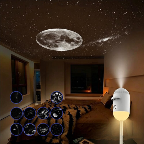 USB HD  Star Projection Lamp Night LED Atmosphere Light Plug &  Starry Projector  LED Nightlight Wall Lamp 2