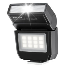 Flash pour Appareil Photo, Idéal pour les Débutants, Angle Réglable à 90, Fixation Universelle à Griffe Porte-Accessoires.