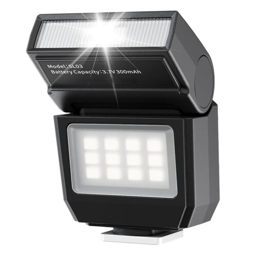 Camera Flash Suitable for Beginners, 90 Adjustable Angle, Universal Single-Contact Hot Shoe Mount.