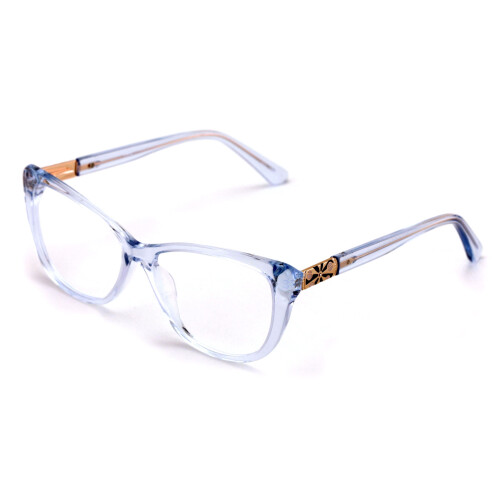 Women's acetate cat-eye reading glasses gold accent 1