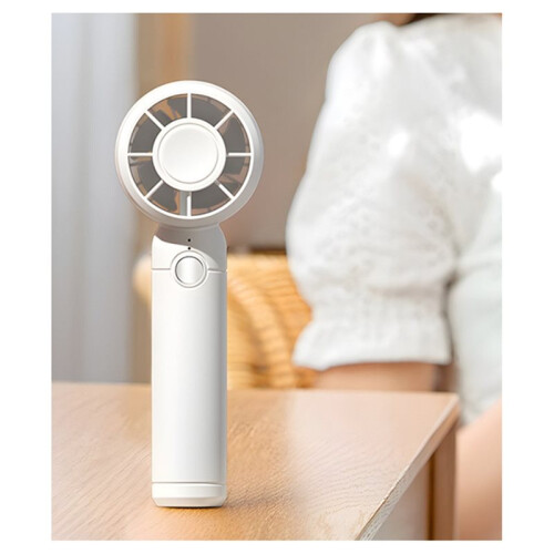 Ventilateur Électrique Portable avec Réfrigération, Rechargeable par USB, Blanc 2