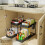 Under Sink Organizer with Hooks 2-Tier Sliding Drawer Black 7