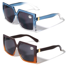 Women's oversized square bifocal reading sunglasses +2.50,