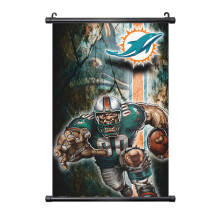 Dolphins Football Team PVC Black Wall Hanging Painting