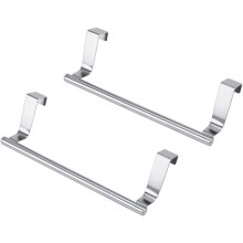 Stainless Steel Bath Towel Bar Holder Set of 2 9 inch