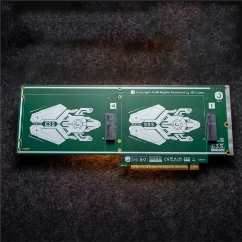 PCIe5.0 X16 Till 4xE3.S SSD-Expansionskort 512 Gbps Ultrasnabbt EDSFF E3.S SSD-Adapterkort Stöder Programvarubaserade -Arrayer 2
