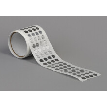 3M 425 Shiny Silver Aluminum Foil Tape, 0.25" Diameter Circles (Pack of 1000)