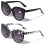 Women's bifocal reading sunglasses +2.00, round cateye, 2 1