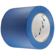 3M - 4-50-3903-BLUE 3903 Vinyl Duct Tape Roll - 4 in. x 150 ft. Blue, Moisture, Chemical Resistant, Rubber Adhesive Tape with Embossed Vinyl Backing.