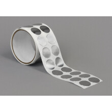 3M 425 Shiny Silver Aluminum Foil Tape, 1" Diameter Circles (Pack of 250)