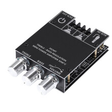 ZK-502MT Power Amp 5.0 Amplifier Board 2.0 Channel 2x50W Treble and Bass Control for DIY Home Speakers