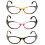 Women's Cateye Reading Glasses +1.50 3 Pairs 3