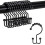 Matte Black Metal Shower Curtain Hooks 12 Pack 1