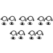 10 Pack 2Pin Advanced D Shape Clip-Ear Ptt Headset Earpiece Mic for 2 Way Radios Gp88S Gp300 Gp68 A8 A6 A10 A12