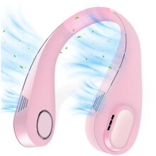 Bærbar cervicalvifte, 5000 mAh, USB, Rosa