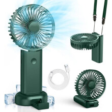 Mini ventilator portabil - Ventilator silențios - 3 viteze reglabile - Durată de viață a bateriei de până la 18 ore