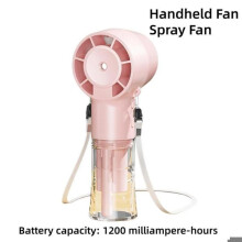 Ventilator/umidificator cu aerosoli cu 4 viteze, compatibil cu utilizare portabilă, călătorii și camping (roz)