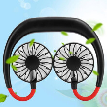 VETOBIOL Handsfree Bärbar Fläkt - Sjubladig Design - Tre Vindhastigheter - 4-12 Timmars Batteritid