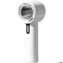Ventilator portabil mic și reîncărcabil, răcitor personal cu afișaj digital, ventilator de mare viteză 100, alb
