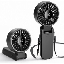 Mini bärbar fläkt - Attraktiv design - 180 justerbar - 4000 mAh uppladdningsbart batteri