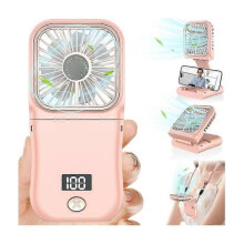 Mini ventilator portabil de mână, reîncărcabil prin USB și pliabil, ventilator portabil mic cu 3 viteze, puternic și ideal pentr