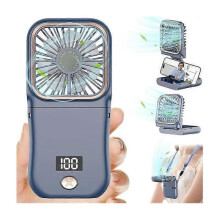 Mini bærbar håndholdt ventilator, USB genopladelig og foldbar, lille bærbar ventilator med 3 hastigheder, kraftfuld ventilator
