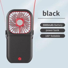 Krční ventilátor - RNCYN - Skládací - USB - Tiché chlazení - Černý