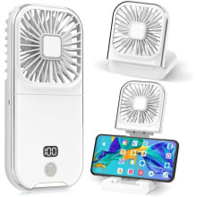 Mini ventilator portabil reîncărcabil USB, silențios, ideal pentru birou, acasă, exterior și dormit (alb)