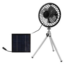 Solcellevifte - TBEST - Bærbar - 6W - Solcelledrevet og USB-drevet - 14,2 cm