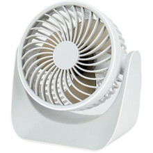 Csendes USB ventilátor, 3 sebesség, 360-os forgatás, hordozható irodába/autóba/kempingezéshez – fehér
