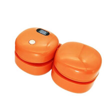 VIRIECH - Mini hopfällbar bladlös fläkt - orange, standard batteritid, batteriindikator