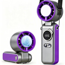 Ventilator portabil Turbo Ice cu răcire cu semiconductori - mini ventilator 3 în 1, reîncărcabil 6000 mAh.