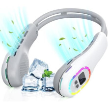 Bærbar nakkeventilator - ZGEER - 3 hastigheder - Trådløs USB - Justerbar multivinkel - Hvid