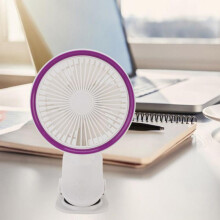 Mini USB ventilátor s klipem – 360 tichý – Kancelářský večer – bílý