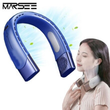Bärbar nackfläkt - MARSEE - 4000mAh - Ultratyst - 5 hastigheter - Handsfree