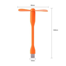 Halsvifte - RNCYN - Mini USB - 5 hastigheter - Oppladbar - Oransje