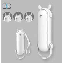 Mini bílý dobíjecí USB ventilátor, 2 rychlosti, přenosný s aroma difuzérem