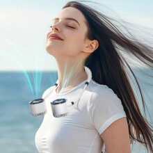 Multifunkční dobíjecí ventilátor na krk s LED displejem, nový přenosný ventilátor pro práci i osobní život, režim 4.