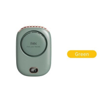 Bærbar bladløs halsventilator - Grøn [C2416] - USB - 3 hastigheder